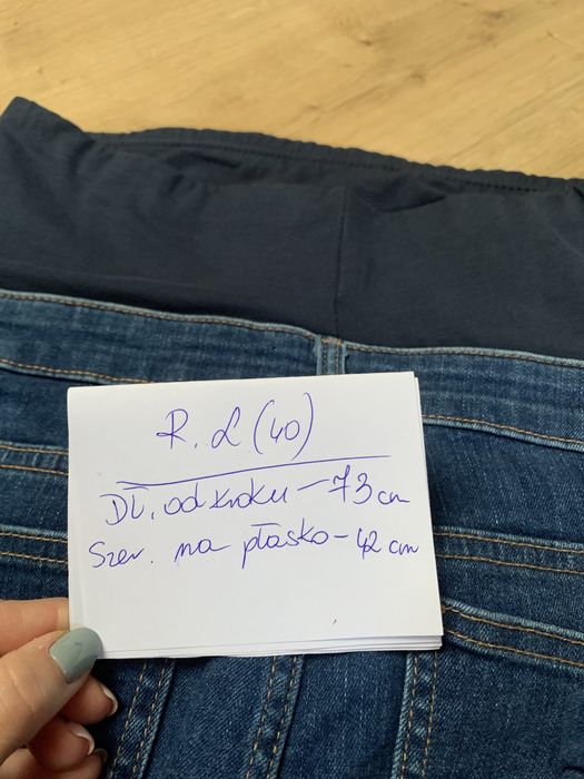 Spodnie ciążowe jeansowe damskie r L