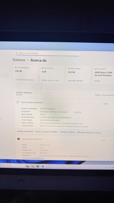 PC Gaming RGB Ryzen 5 - 16GB GTX 1660 6GB nvme 256