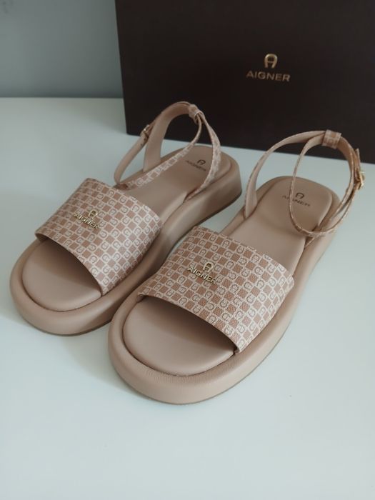 Aigner Dadino sandały damskie beżowe r. 41 nowe