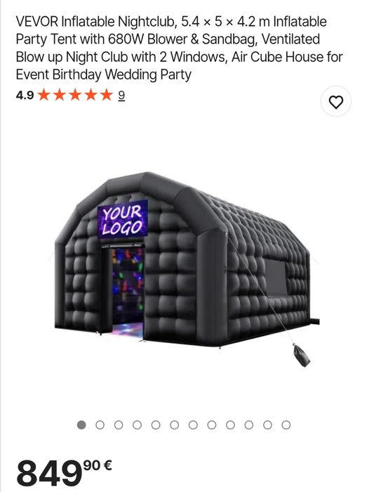 Tenda Discoteca Insuflável