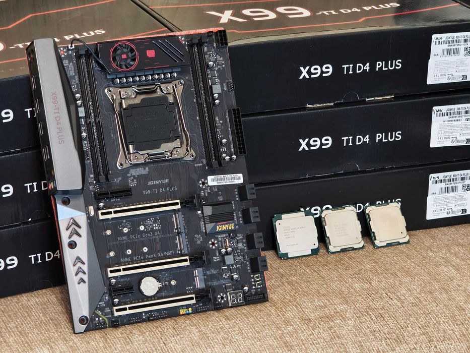 JGINYUE X99 Ti-D4 Plus + Xeon 2680v4 / 2690v4 / 2699v4 / 2696v3 / 2696v4 / сокет 2011-3