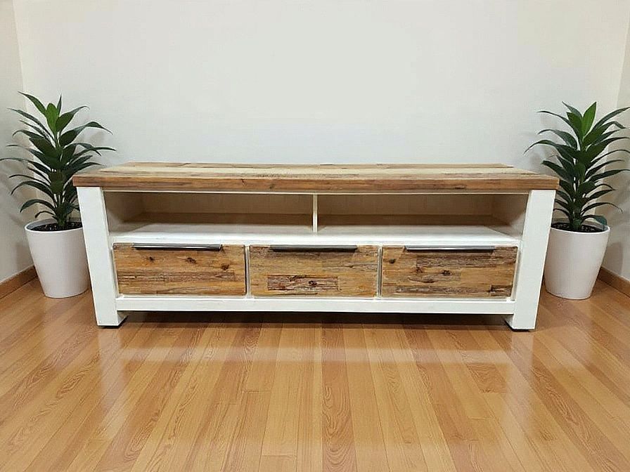 Komoda pod telewizor, szafka RTV, rustykalna, prowansalska 185 cm