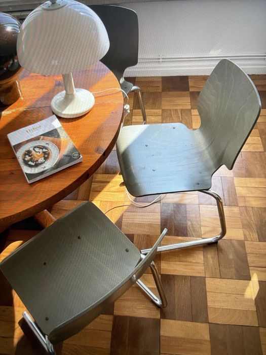 set of 3 mid-century pagwood chairs kusch&co