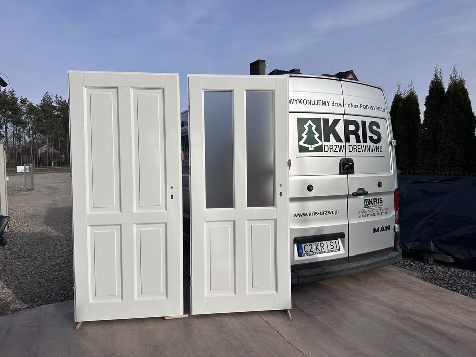 Drzwi wewnętrzne drewniane białe Na Wymiar Nietypowe białeCała Polska