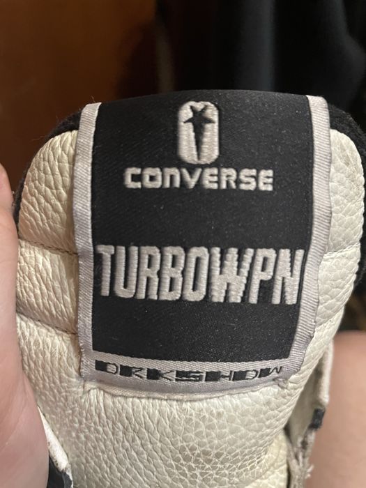 rick owens converse turbowpn high drkshdw white