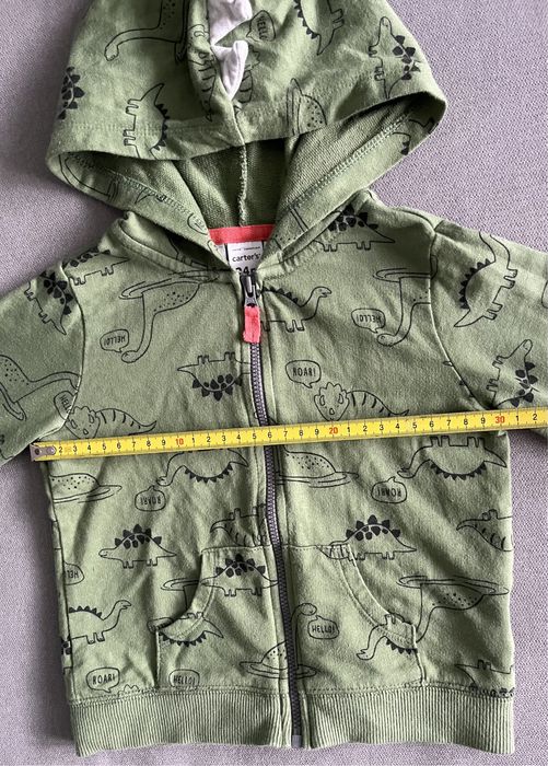 Komplet dresowy w dinozaury bluza i spodnie dresowe Carter’s r.92