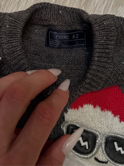 ‼️ новорічний светр Next 104 3 4 р кофта для фотосесіі теплий