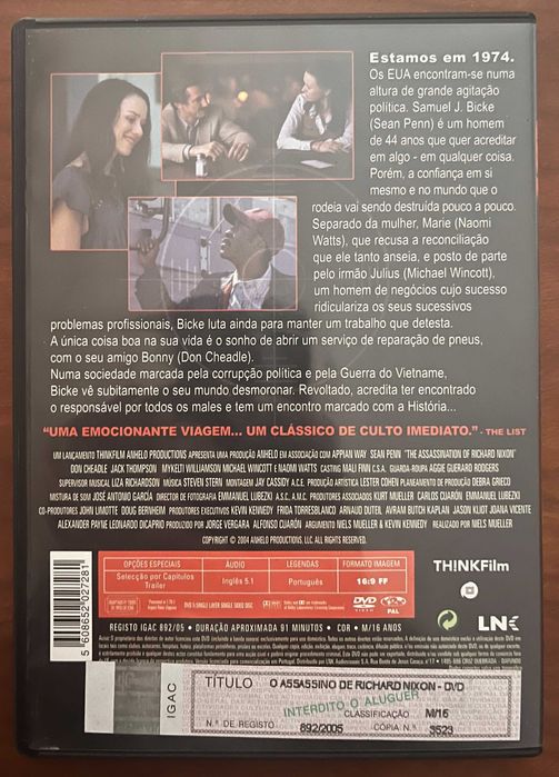 DVD "O assassínio de Richard Nixon"