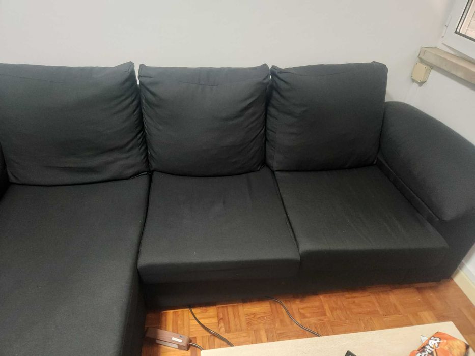 Cama 1.40x1.90 c/ colchão + sofá chaise longue