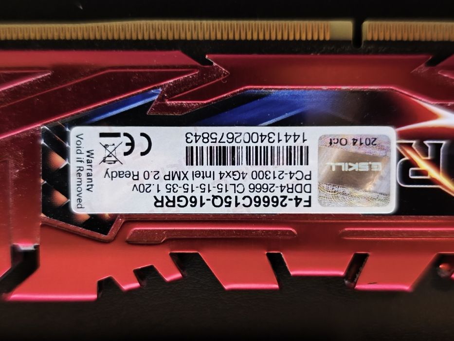 Kit Memorias Ripjaws 4 DDR4-2666 CL15 4Gx4 PC4-21300