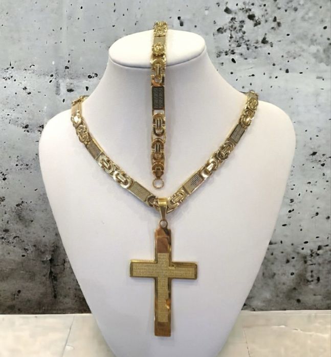 Komplet Męski Stal Chirurgiczna  60 cm 8mm