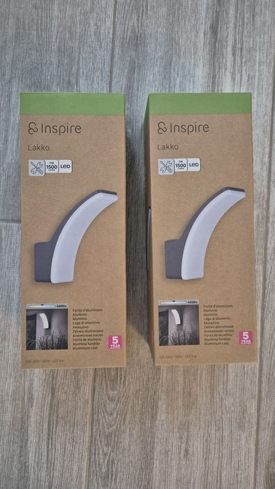 Kinkiet zewnętrzny New Lakko IP44 szary LED Inspire