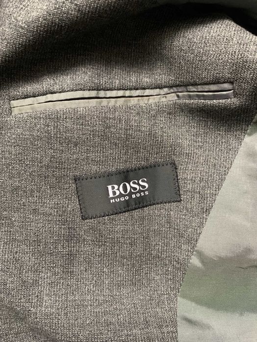narynarka męska Hugo Boss vintage dziewicza wełna grafit wool casual