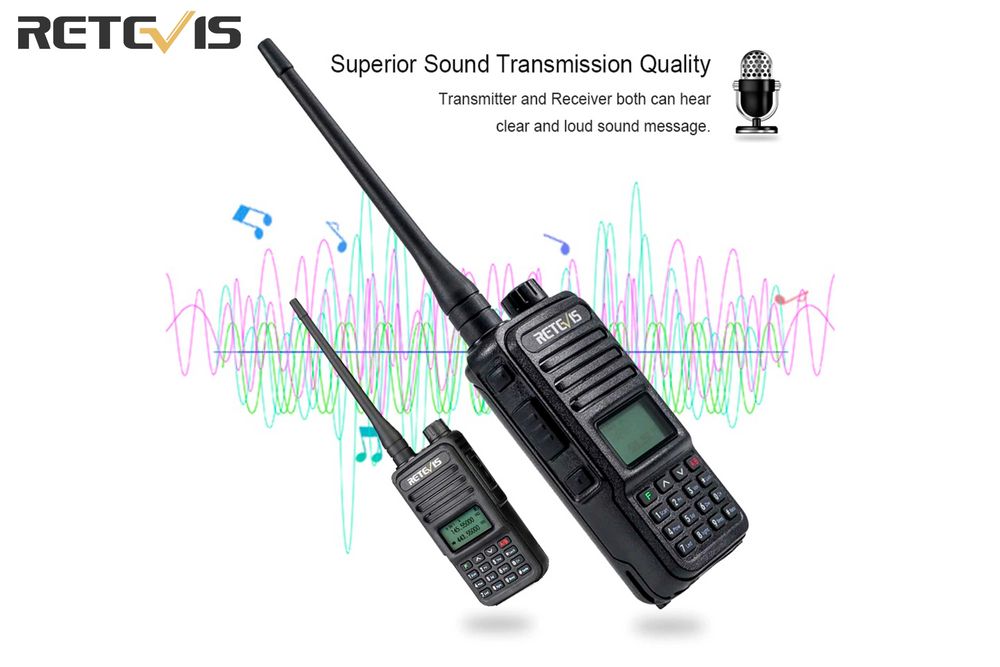 Rádio Retévis RT85 de Banda Dupla com 5 wats