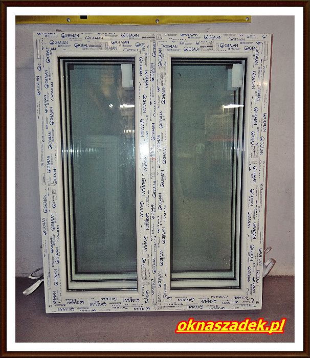 Wybierz 1165x1435 dwuskrzydłowe okno PCV z Szadku! Okna Gealan
