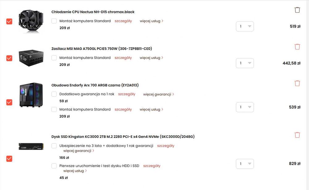 KOMPUTER GAMINGOWY I5-14600K 32GB ram monitor 1440p 180hz