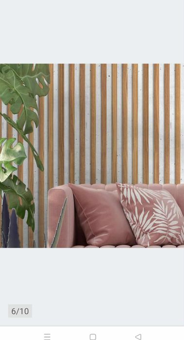 Tapeta lamele na betonie 3d  3szt calosc 160zl