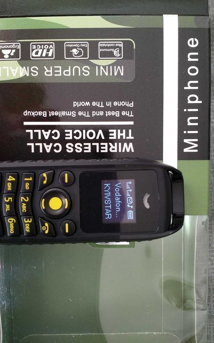 Мини телефон мобильний чорний