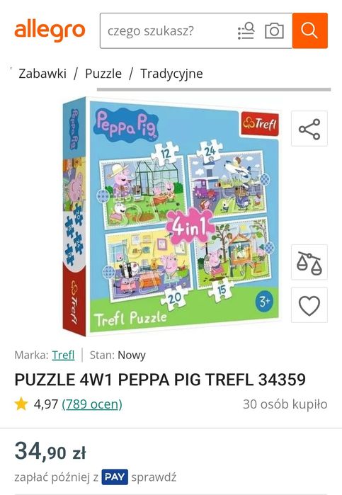 Zestw puzzli dla dziecka 3+
