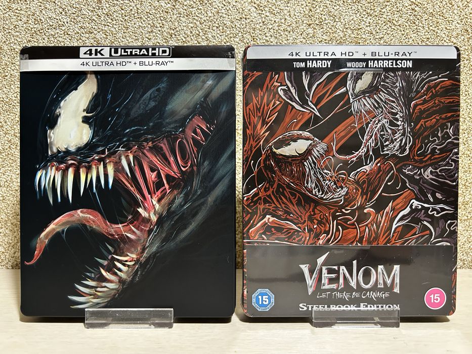 Steelbook 4K Ultra HD Blu-ray Веном 1-3/ Джокер 1-2/ Мег 1-2/ Шазам 1-2/ Лара Крофт 1-2
