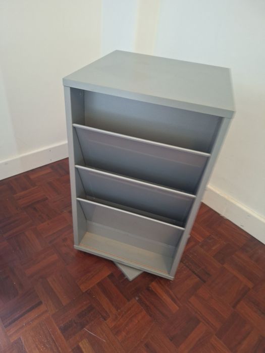 bloco gavetas/ suporte revista jornais - ikea rotativo 38 x38 X65 cm