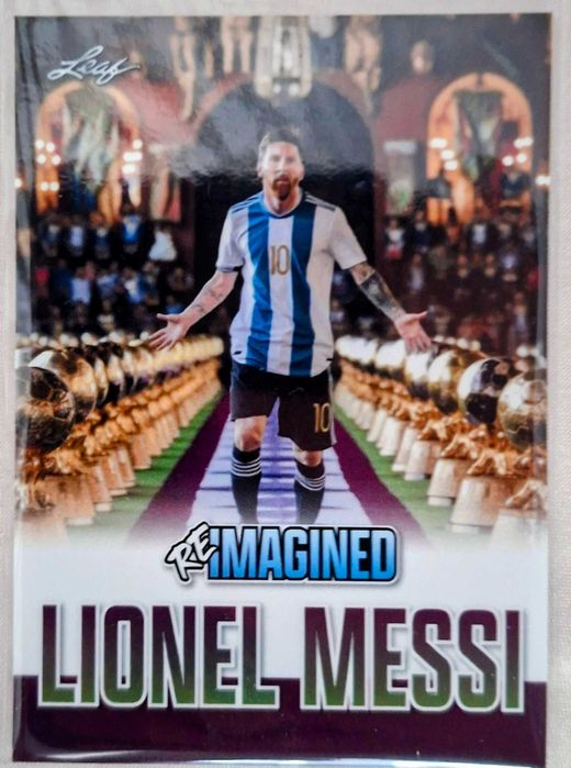 Karta kolekcjonerska Leaf Reimagined Lionel Messi (RIB-8, edycja limitowana 1 z 809)