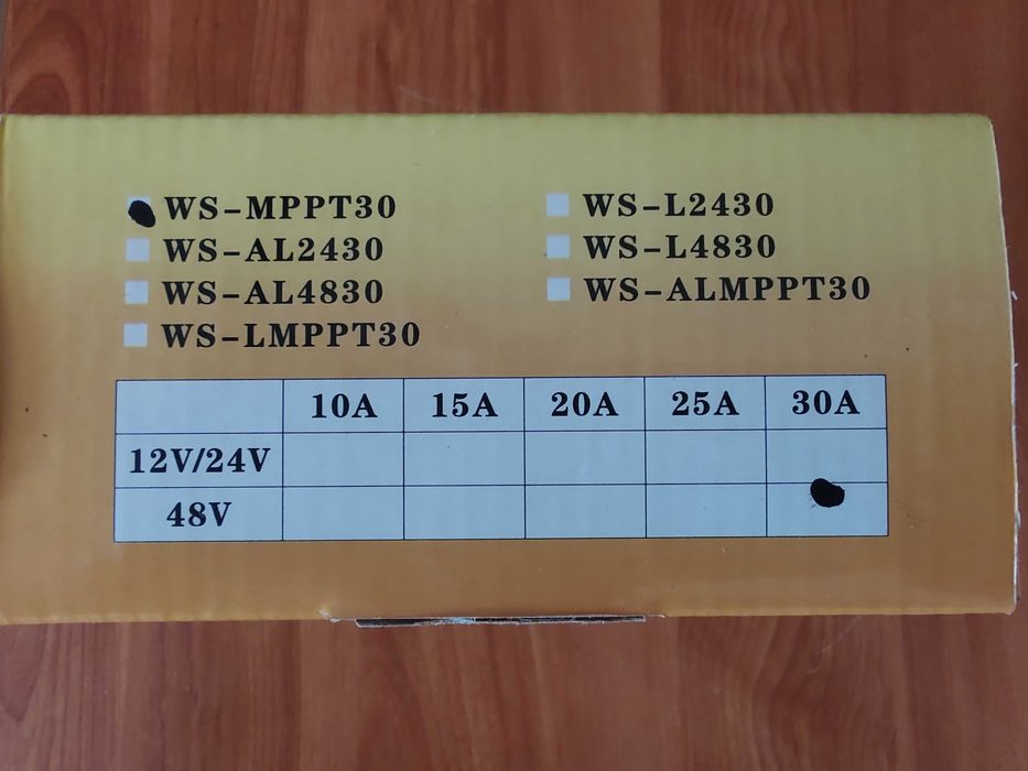 Regulador Solar WS-MPPT30 48V 30A
