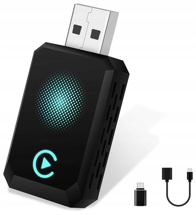 Bezprzewodowy Adapter CarPlay Android Auto Bluetooth WiFi USB-C USB-A