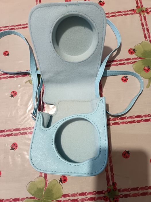 capa para câmera original instax mini 11 cor azul + oferta brindes 11