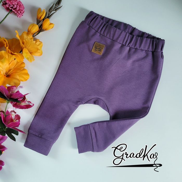 Komplet r.74 Handmade bluzeczka z falbankami spodnie