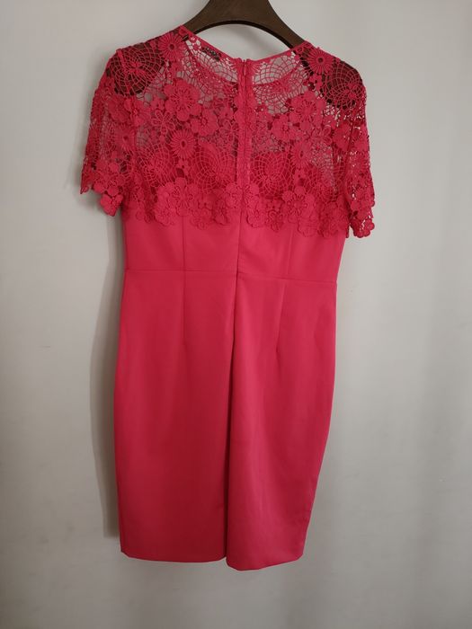 Soon sukienka elegancka malinowa rozm.14