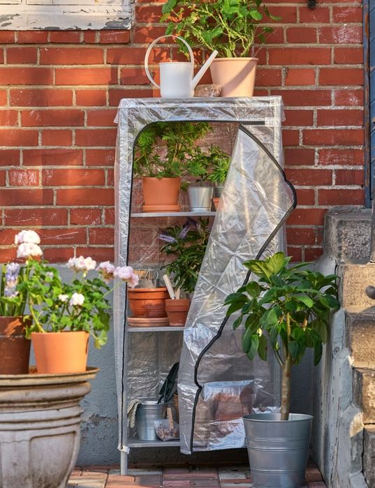 Regał Hyllis metalowy Ikea z pokrowcem 60x27x140  cm