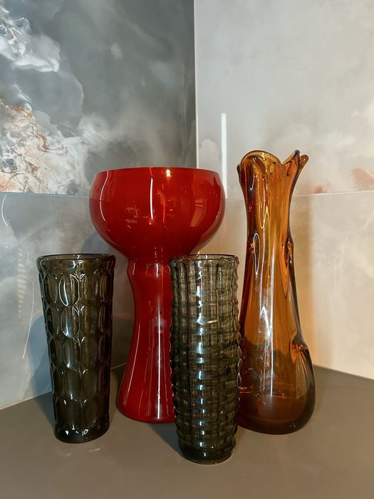 Wazon Sękacz Ząbkowice. Szkło PRL