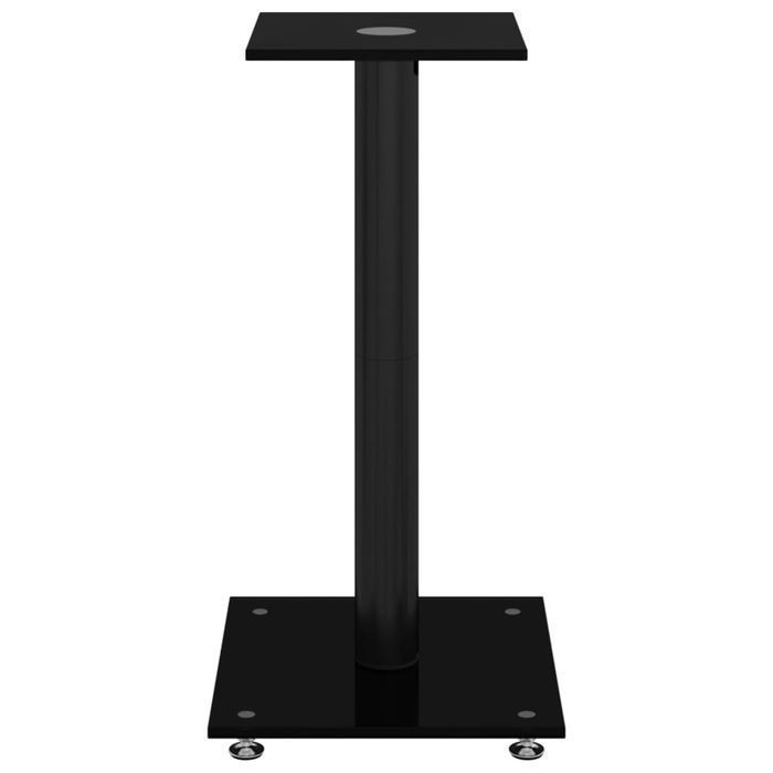 Stojaki Pod Głośniki, 2 Szt., Czarne, Szkło Hartowane, 1 Słupek