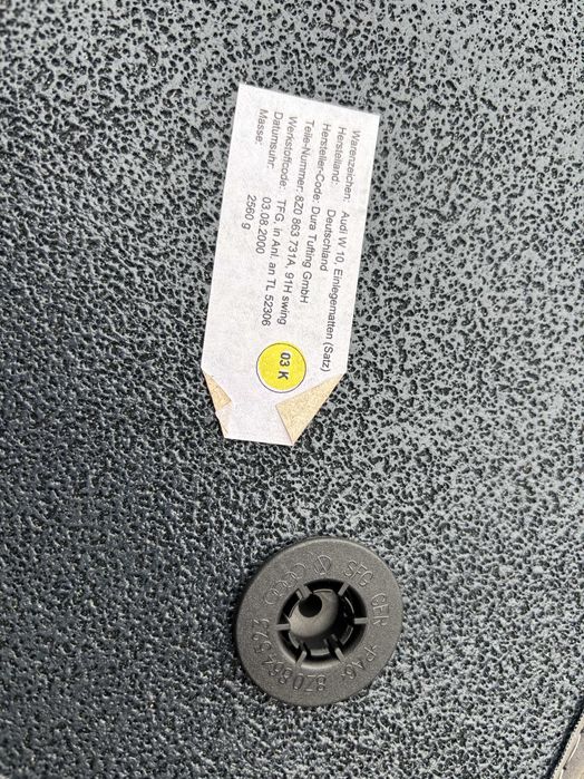 AUDI A6 новые ковры Оригинальные  текстильные Коврики GERMANY