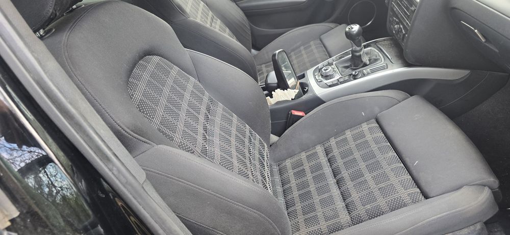 Fotele przednie Audi A4 B8 07-11 grzane szkocka krata Europa