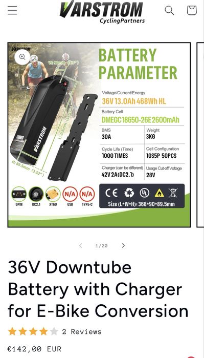 Bateria de bike Varstrom