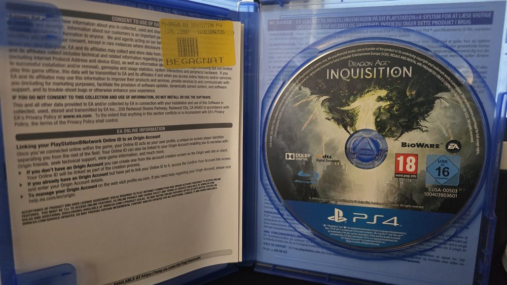 Dragon age inquisition ps4 bardzo dobry stan bez rys