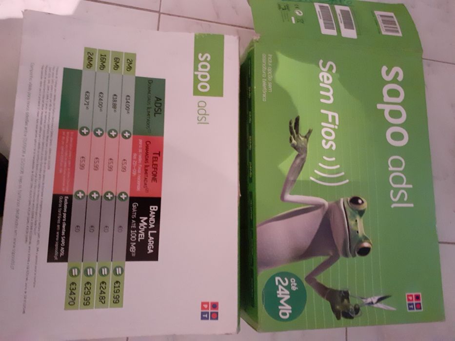 Router Sapo Adsl com acessorios e livro de instalação*