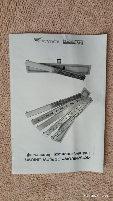 Odpływ liniowy czarny długi