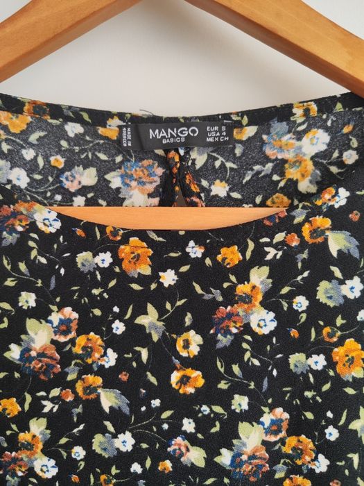 Vestido mango padrão floral