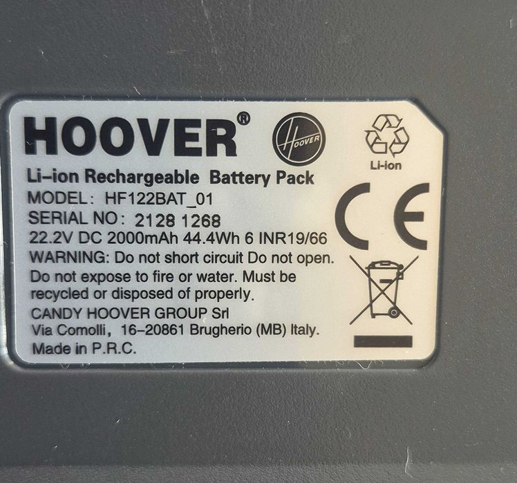 Литий-ионный аккумулятор к пылесосам серии Hoover H-Free 100
