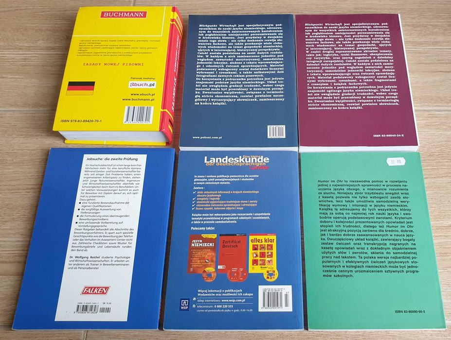 Zestaw książek do nauki języka niemieckiego
