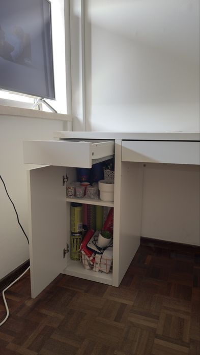 MICKE Secretária, branco, 105x50 cm