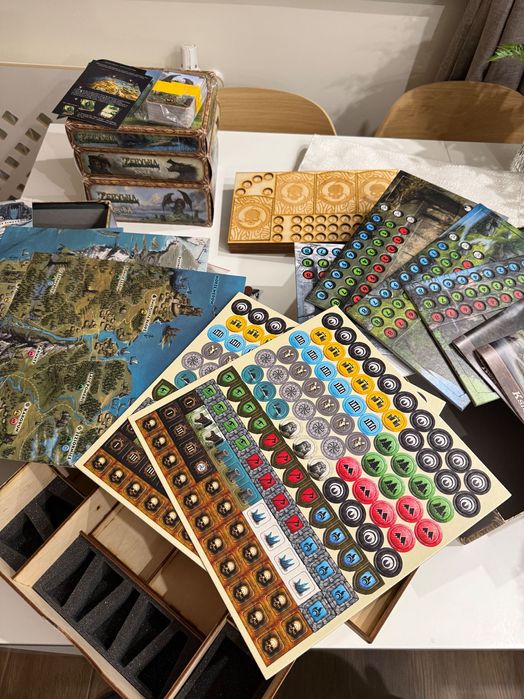 Zerywia - gra planszowa + dodatki + drewniany insert | NOWA | komplet