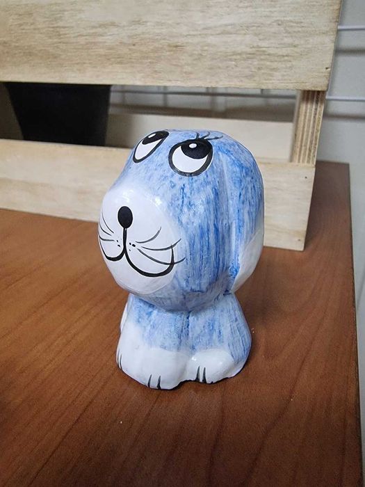 Figurki pieski kolekcjonerskie psy drewniane z drewna figurka ozdobne