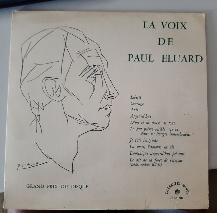 Paul Eluard raro , poemas em vinil