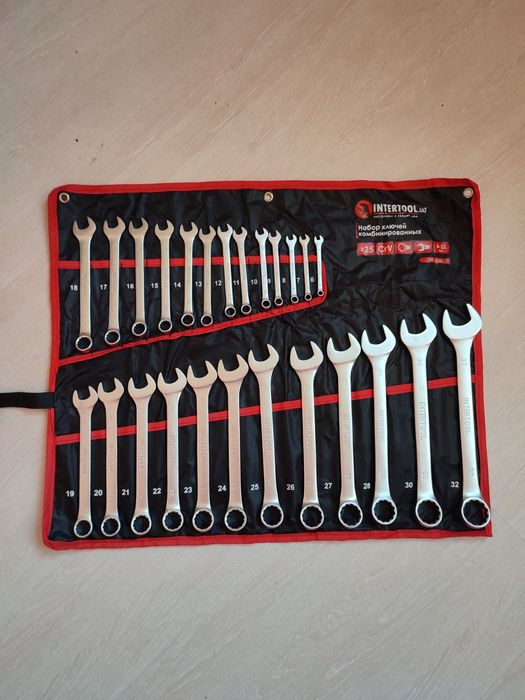 Набор ключей комбинированных 25 ед от 6 до 32 INTERTOOL HT 1200