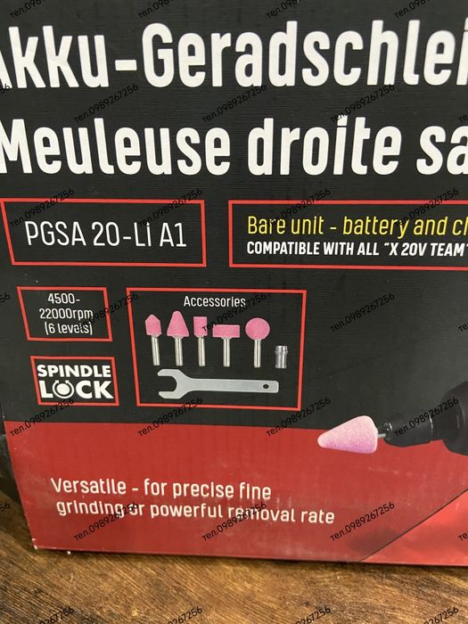 Акумуляторна пряма шліфувальна машина, гравер, гріндер, PARKSIDE НІМЕЧ