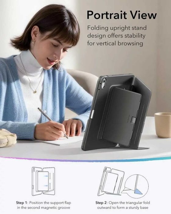 Чехол ESR Flip Magnetic Case для iPad 10/11 (2022/2025) Black